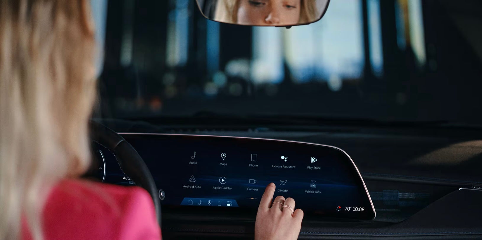 Interior of new 2026 Cadillac CT4 for sale near Dallas, TX