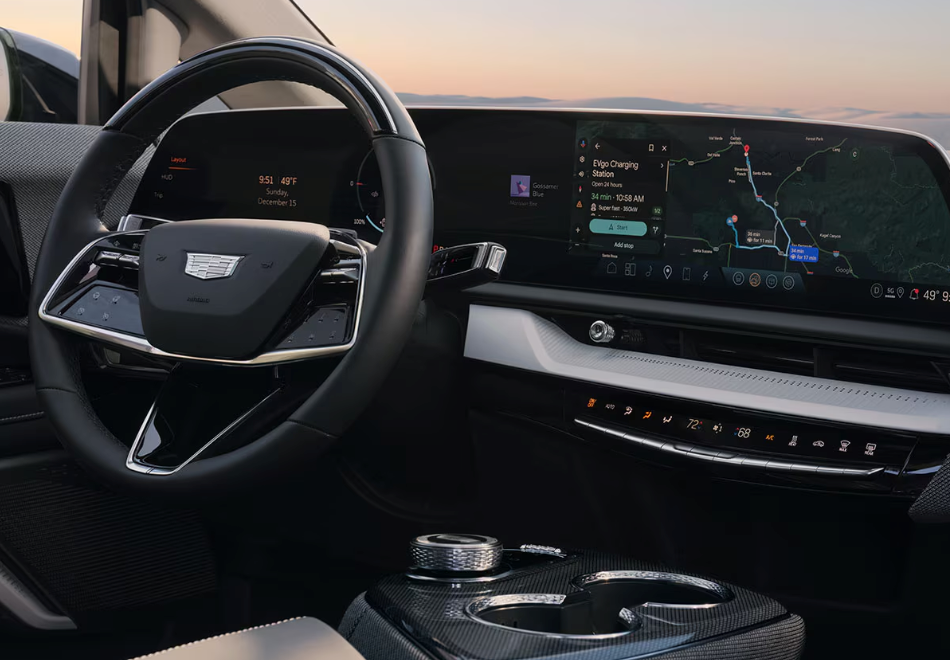 Front dashboard of the 2026 Cadillac OPTIQ for sale near Burleson, TX