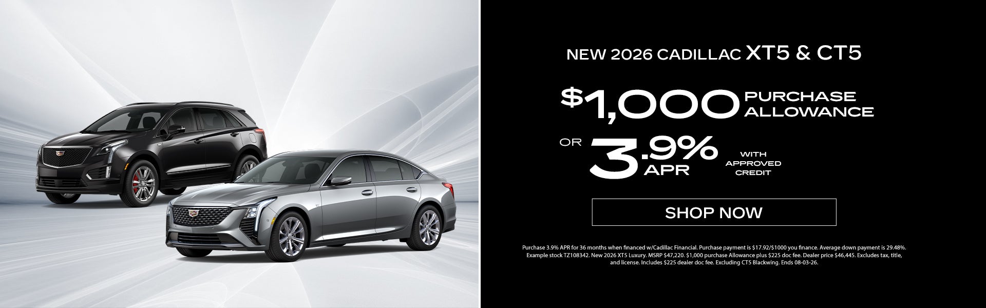 New 2026 Cadillac XT5 & CT5 at Jerry's Cadillac