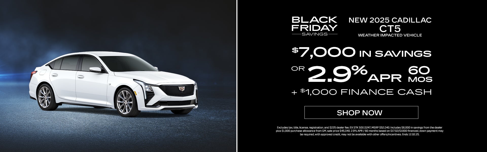 Black Friday Savings Cadillac CT5